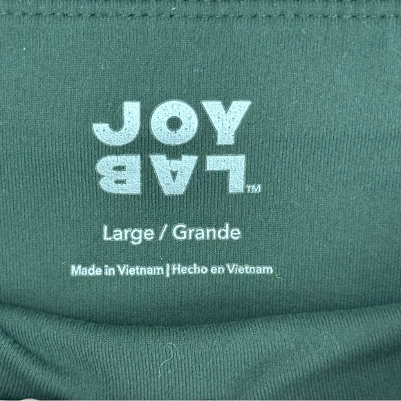 JoyLab Green Cropped Leggings Sz L EUC pockets gym workout running sweat - Picture 7 of 7
